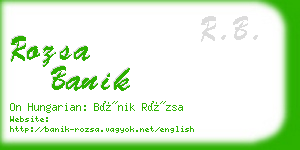 rozsa banik business card